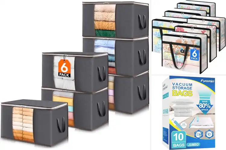 Detailed view of Best Blanket Storage Bags