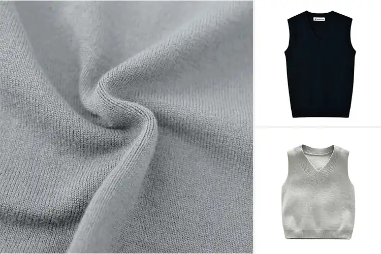 Detailed view of Best Boys And Girls V-Neck Knit Vest For School Uniform