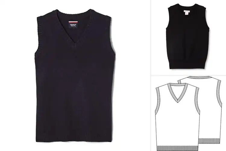 Detailed view of Best Children’s V-Neck Sweater Vests
