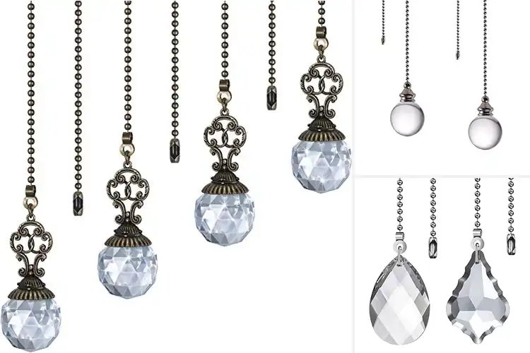 Detailed view of Best Crystal Fan Pull Chains