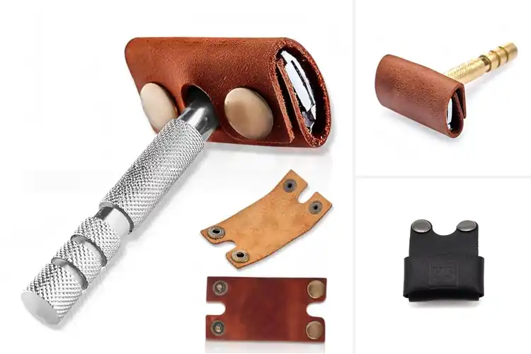 Detailed view of Best Durable Leather Razor Covers