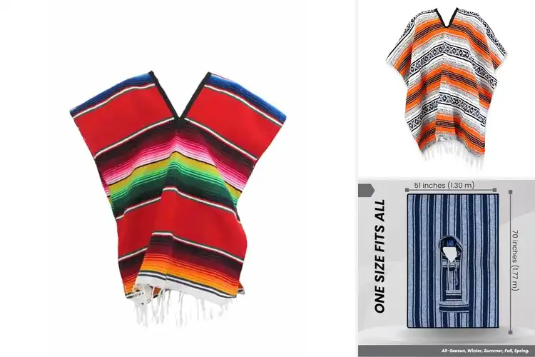 Detailed view of Best Handcrafted Mexican Poncho