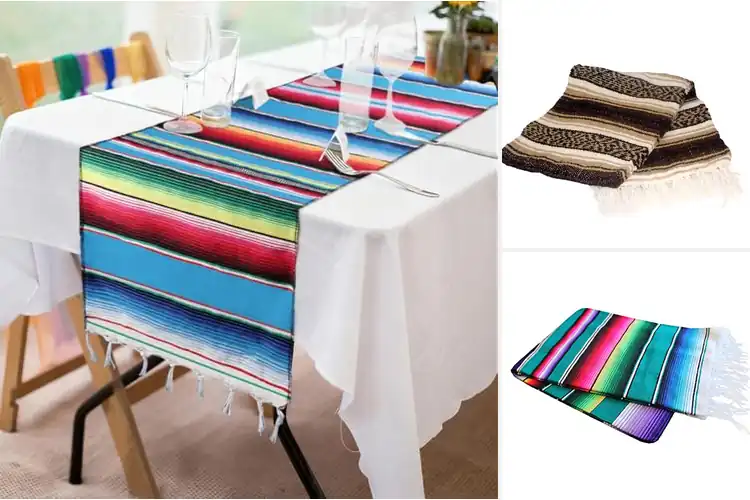 Detailed view of Best Handwoven Serape Blanket Quality
