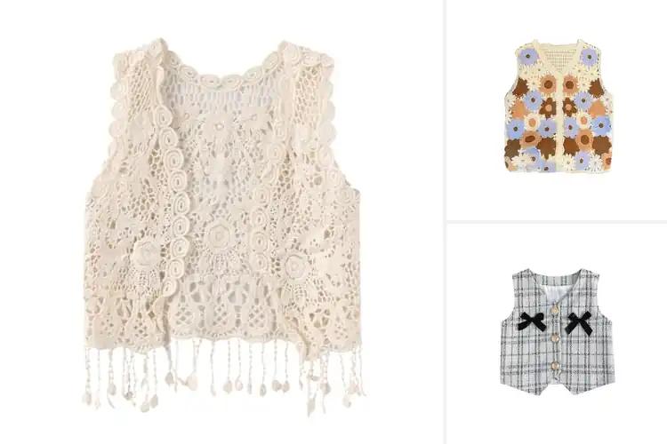 Detailed view of Best Kids Sleeveless Cardigans for Stylish Comfort