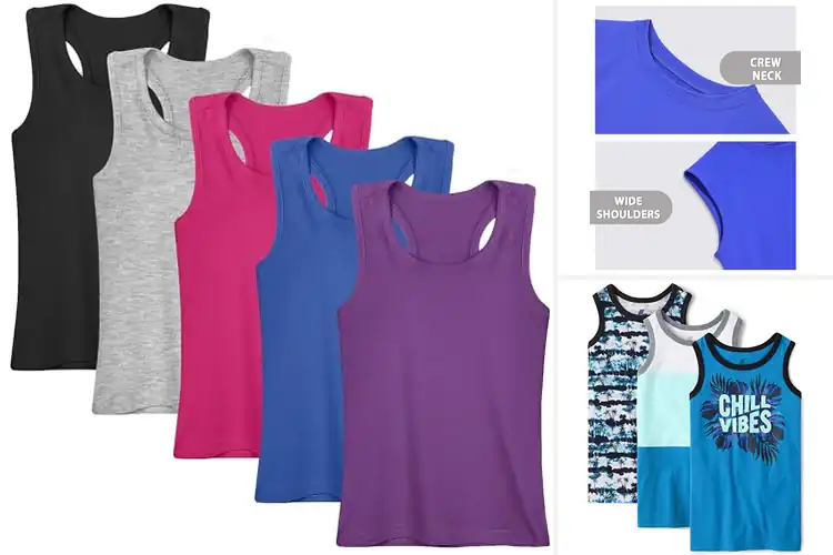 Detailed view of Best Kids Sleeveless Tops: Play-Ready & Comfy