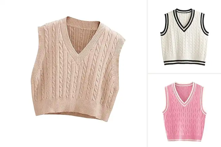 Detailed view of Best Knitted Vests for Effortless Everyday Style