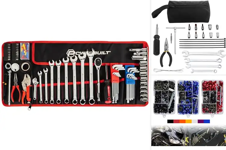 Detailed view of Best Motorcycle Bolt Kits with Wrench