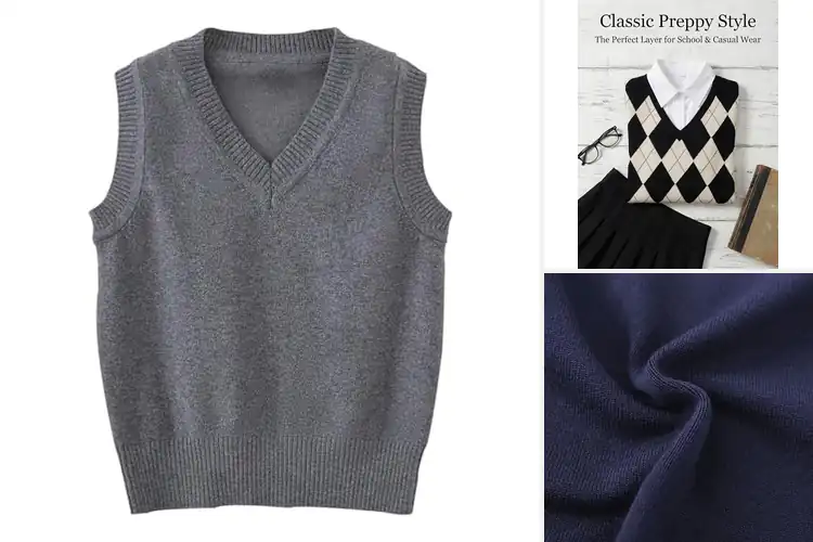 Detailed view of Best School Uniform Vests For Boys And Girls