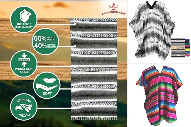 Detailed view of Best Serape Blanket Poncho: Top 10 Stylish & Cozy Picks