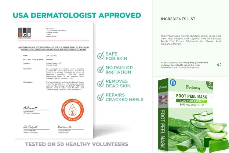 Detailed view of Best Skin Safe Plant Based Foot Mask