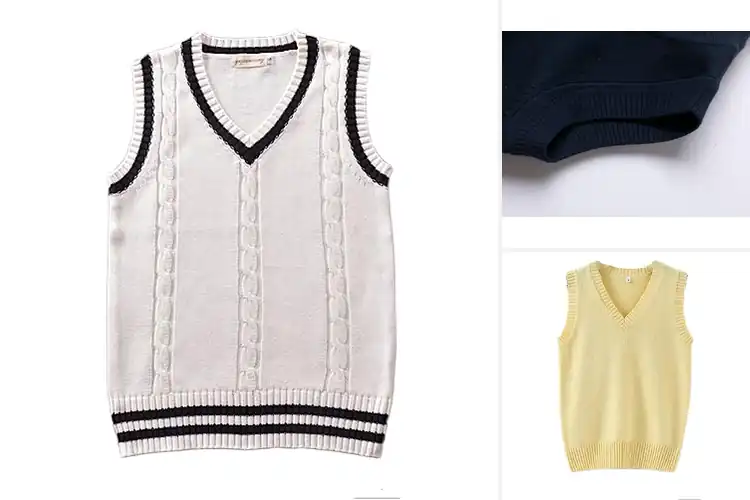 Detailed view of Best Sleeveless Cardigan For School Uniform