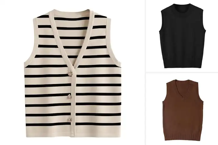Detailed view of Best Sleeveless Sweater Vests