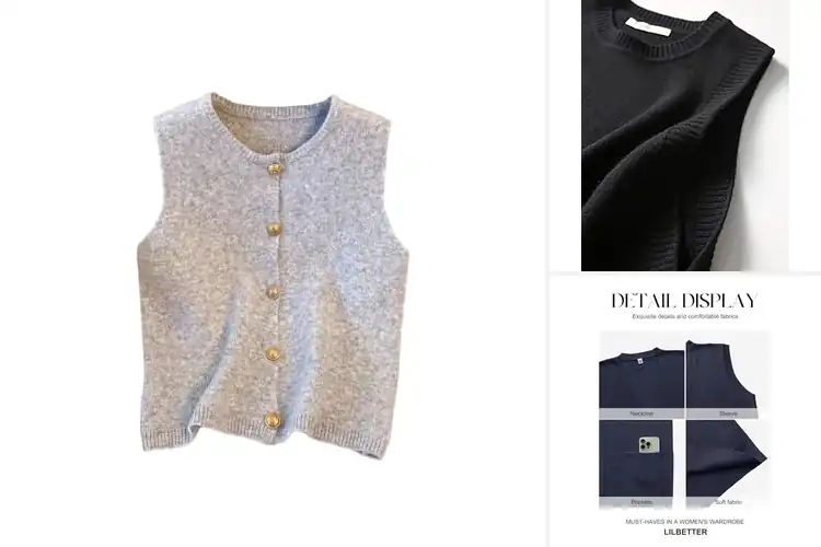 Detailed view of Best Soft Knit Vests