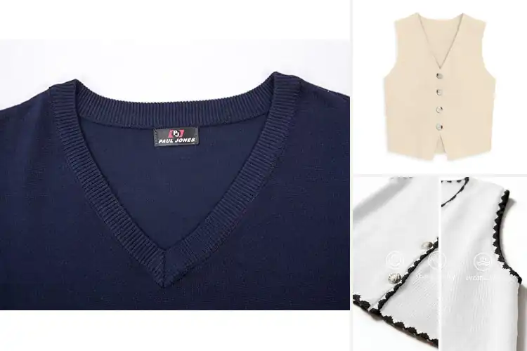 Detailed view of Best Stretchy Sweater Vests: Flattering Fit, All-Day Comfort
