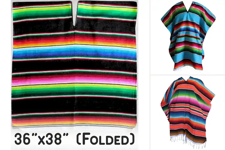 Detailed view of Best Unique One Of A Kind Serape Poncho