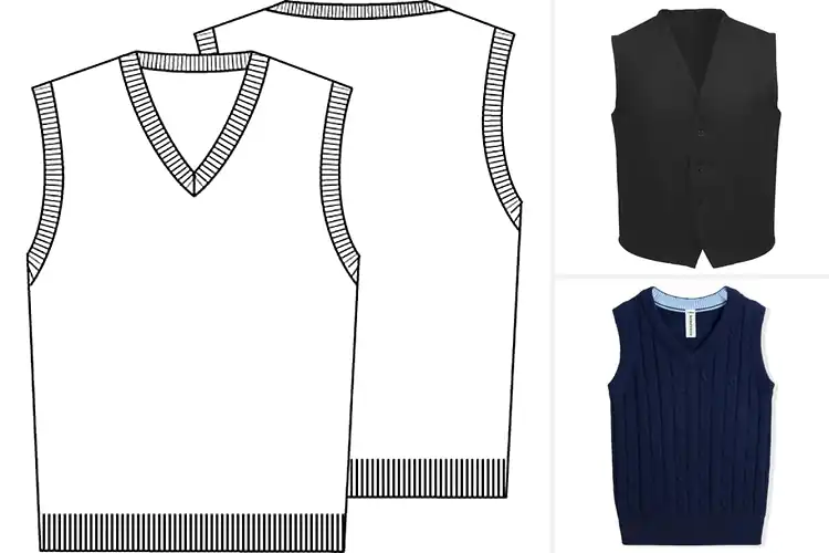 Detailed view of Best Unisex School Uniform Vest