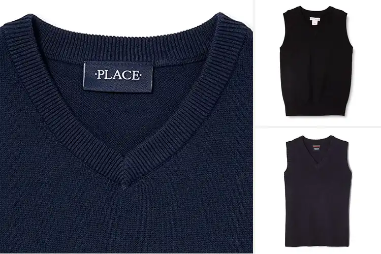 Detailed view of Best V Neck Sweater Vest For Children