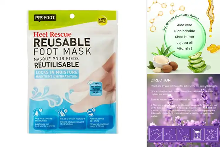 Detailed view of Best Wearable Foot Mask With Sock Compatibility